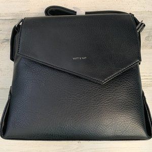 Brand New w/ Tags Black MATT & NAT Vegan Handbag Monkland Dwell Hobo Bag